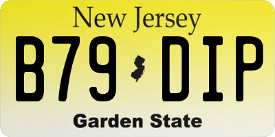 NJ license plate B79DIP