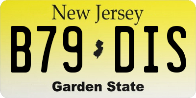 NJ license plate B79DIS