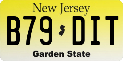 NJ license plate B79DIT