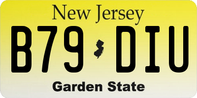 NJ license plate B79DIU