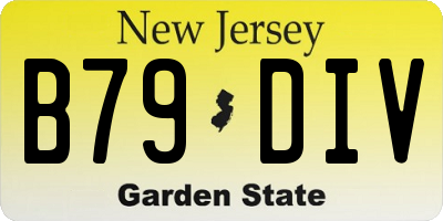 NJ license plate B79DIV