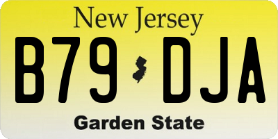 NJ license plate B79DJA