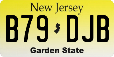 NJ license plate B79DJB