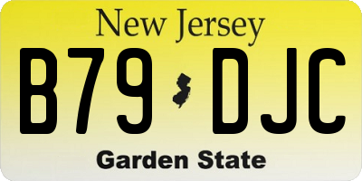 NJ license plate B79DJC