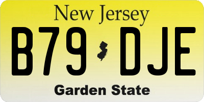 NJ license plate B79DJE