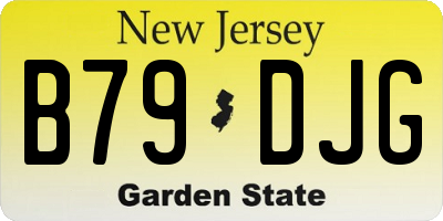 NJ license plate B79DJG