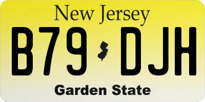NJ license plate B79DJH