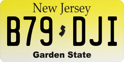 NJ license plate B79DJI