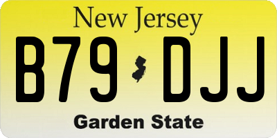 NJ license plate B79DJJ