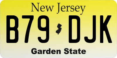 NJ license plate B79DJK