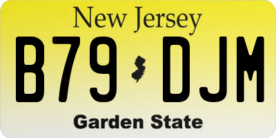 NJ license plate B79DJM