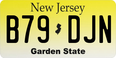 NJ license plate B79DJN