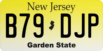 NJ license plate B79DJP