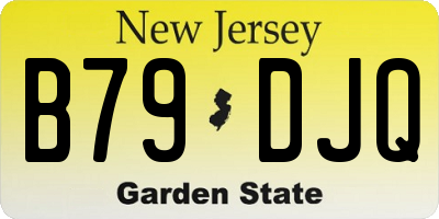 NJ license plate B79DJQ