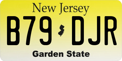 NJ license plate B79DJR