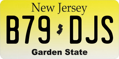 NJ license plate B79DJS