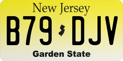 NJ license plate B79DJV