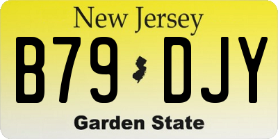 NJ license plate B79DJY