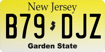 NJ license plate B79DJZ