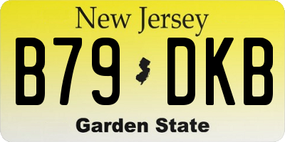 NJ license plate B79DKB