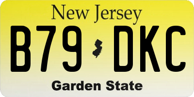 NJ license plate B79DKC