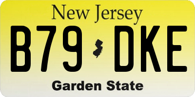 NJ license plate B79DKE