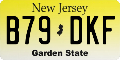 NJ license plate B79DKF