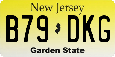 NJ license plate B79DKG