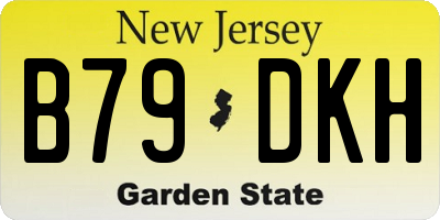 NJ license plate B79DKH