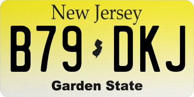 NJ license plate B79DKJ