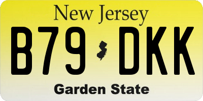 NJ license plate B79DKK