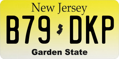 NJ license plate B79DKP