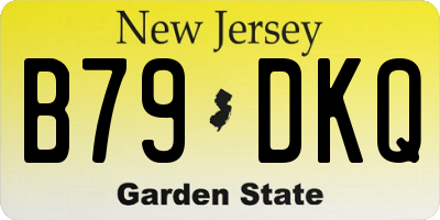 NJ license plate B79DKQ