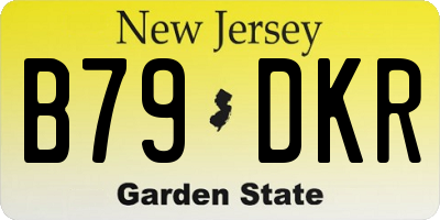 NJ license plate B79DKR