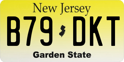 NJ license plate B79DKT