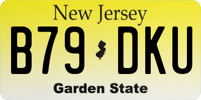 NJ license plate B79DKU
