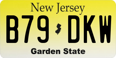 NJ license plate B79DKW