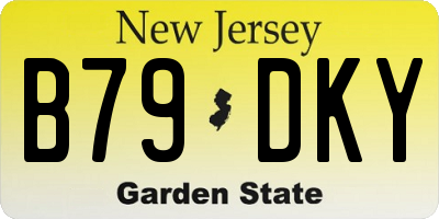 NJ license plate B79DKY