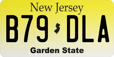 NJ license plate B79DLA