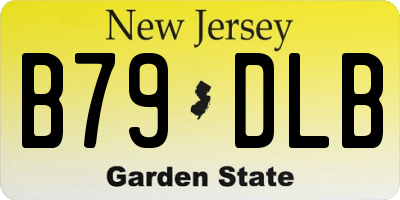 NJ license plate B79DLB