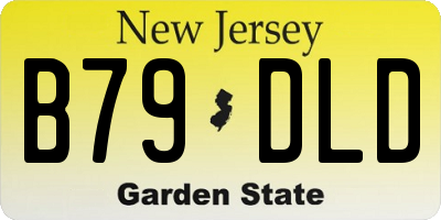NJ license plate B79DLD