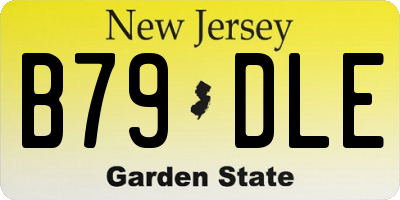 NJ license plate B79DLE