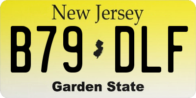 NJ license plate B79DLF