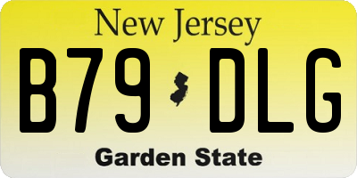 NJ license plate B79DLG