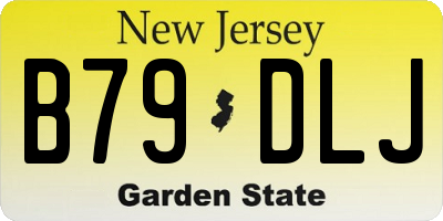 NJ license plate B79DLJ