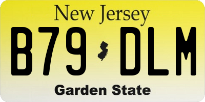 NJ license plate B79DLM