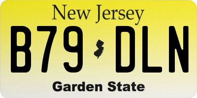 NJ license plate B79DLN