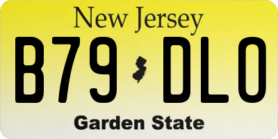 NJ license plate B79DLO