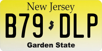 NJ license plate B79DLP
