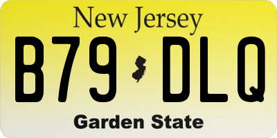 NJ license plate B79DLQ